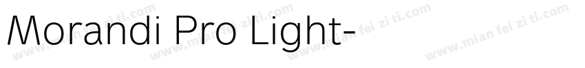 Morandi Pro Light字体转换